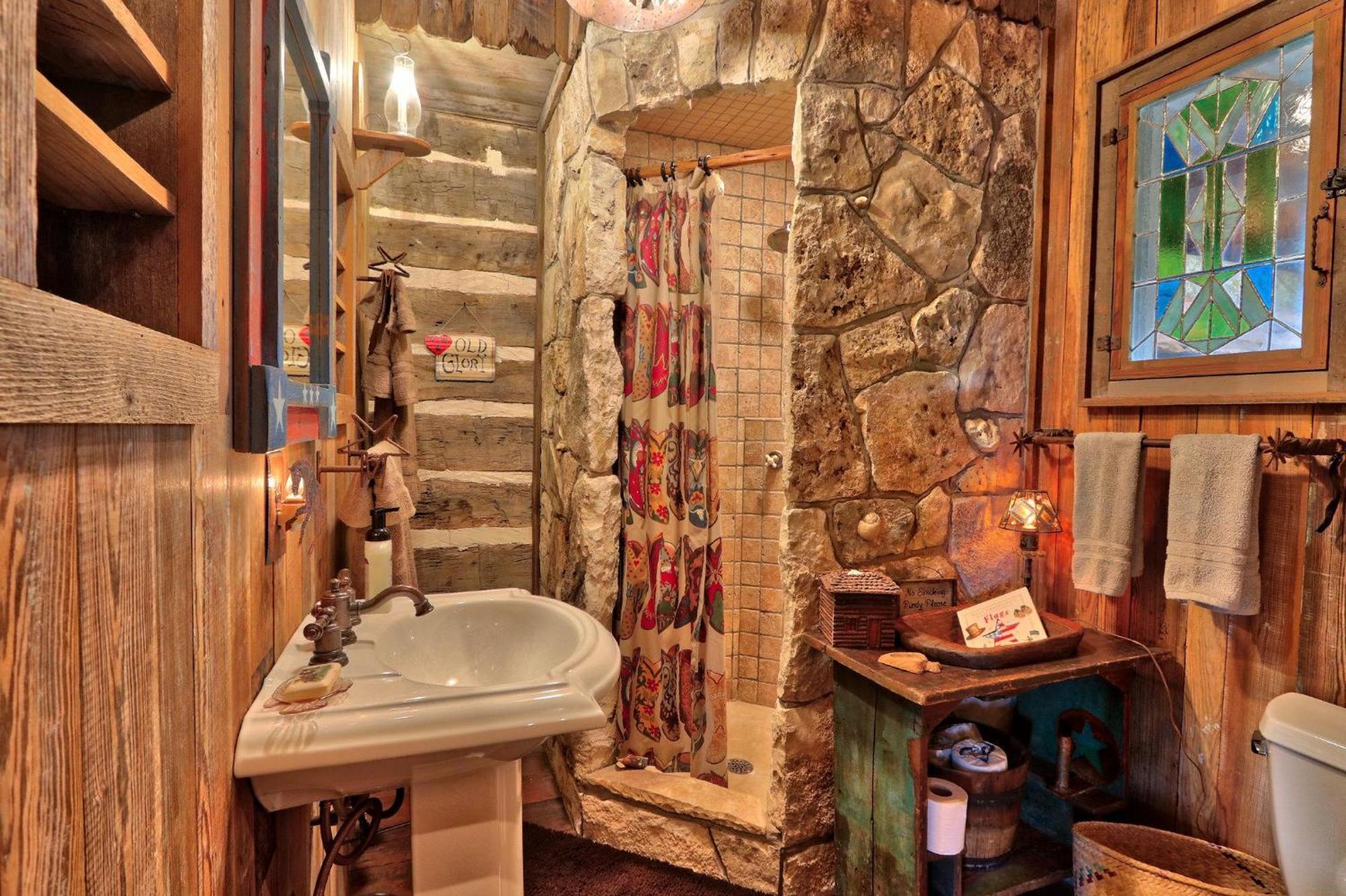 Log Cabin At Old Glory Ranch Wimberley Ngoại thất bức ảnh